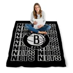 brooklyn nets bold red black quilt blanket best selling