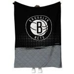 brooklyn nets dot illusion black quilt blanket best selling