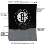 brooklyn nets dot illusion black quilt blanket best selling