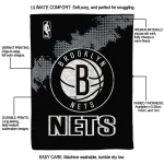 brooklyn nets nba grunge black quilt blanket best selling