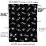 brooklyn nets solid classic black quilt blanket best selling