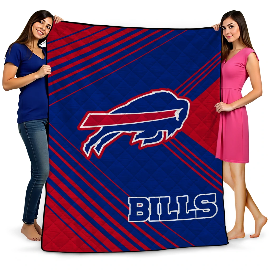 buffalo bills arrow layers blue quilt blanket best selling