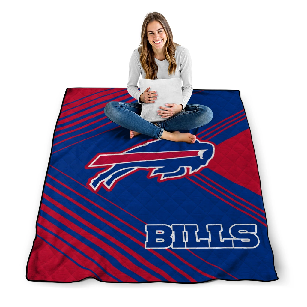 buffalo bills arrow layers blue quilt blanket high quality buffalo bills arrow layers blue quilt blanket high quality