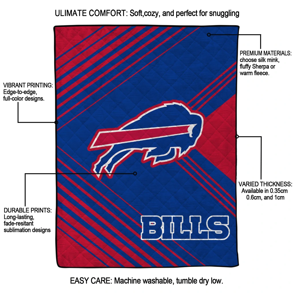 buffalo bills arrow layers blue quilt blanket latest model buffalo bills arrow layers blue quilt blanket latest model