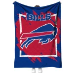 buffalo bills block border blue quilt blanket best selling