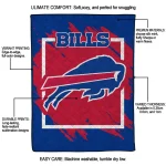 buffalo bills block border blue quilt blanket best selling