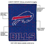buffalo bills brick grid blue quilt blanket best selling