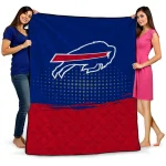 buffalo bills dot illusion blue quilt blanket best selling