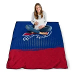 buffalo bills dot illusion blue quilt blanket best selling
