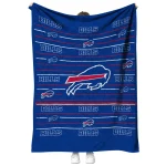 buffalo bills handdrawn stripes blue quilt blanket best selling