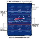 buffalo bills handdrawn stripes blue quilt blanket best selling