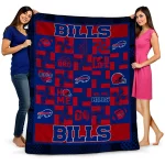 buffalo bills helmet heart blue quilt blanket best selling