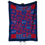 buffalo bills helmet heart blue quilt blanket best selling