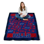 buffalo bills helmet heart blue quilt blanket best selling