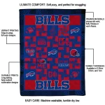 buffalo bills helmet heart blue quilt blanket best selling