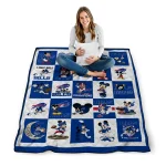 buffalo bills mickey pattern blue white quilt blanket best selling