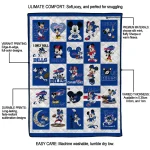 buffalo bills mickey pattern blue white quilt blanket best selling
