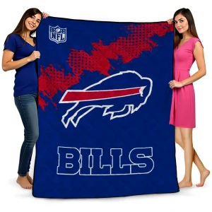 buffalo bills shield badge blue quilt blanket best selling