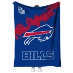 buffalo bills shield badge blue quilt blanket best selling
