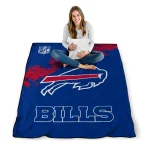buffalo bills shield badge blue quilt blanket best selling