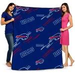 buffalo bills sketch lines blue quilt blanket best selling