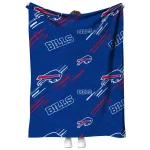 buffalo bills sketch lines blue quilt blanket best selling