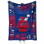 buffalo bills snoopy love blue quilt blanket best selling
