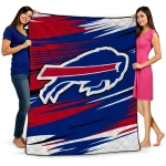 buffalo bills wild lines blue white quilt blanket best selling