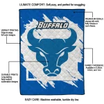 buffalo bulls block border royal blue quilt blanket best selling