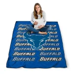 buffalo bulls bold red royal blue quilt blanket best selling