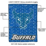 buffalo bulls brick grid royal blue quilt blanket best selling