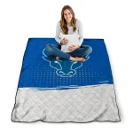 buffalo bulls dot illusion royal blue quilt blanket best selling