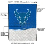 buffalo bulls dot illusion royal blue quilt blanket best selling