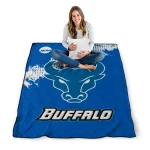 buffalo bulls paint trail royal blue quilt blanket best selling