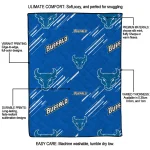 buffalo bulls sketch lines royal blue quilt blanket best selling