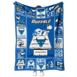 buffalo bulls snoopy love royal blue quilt blanket best selling