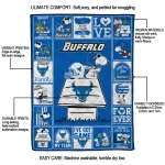 buffalo bulls snoopy love royal blue quilt blanket best selling