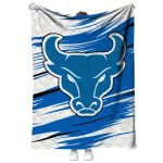 buffalo bulls wild lines royal blue white quilt blanket best selling