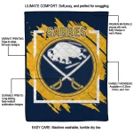 buffalo sabres block border navy blue quilt blanket best selling