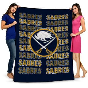 buffalo sabres bold red navy blue quilt blanket best selling