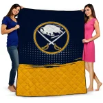 buffalo sabres dot illusion navy blue quilt blanket best selling