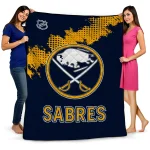 buffalo sabres nhl shield navy blue quilt blanket best selling