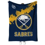 buffalo sabres nhl shield navy blue quilt blanket best selling