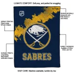buffalo sabres nhl shield navy blue quilt blanket best selling