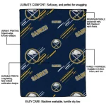 buffalo sabres sketch lines navy blue quilt blanket best selling