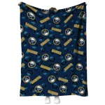 buffalo sabres solid classic navy blue quilt blanket best selling