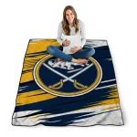 buffalo sabres wild lines navy blue white quilt blanket best selling