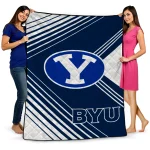 byu cougars arrow layers blue quilt blanket best selling