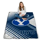 byu cougars arrow layers blue quilt blanket best selling