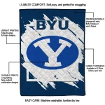 byu cougars block border blue quilt blanket best selling